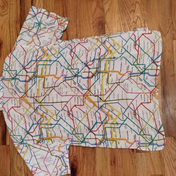 Vintage 90s Lizwear Paris Metro Map Shirt - Picture 6 of 8